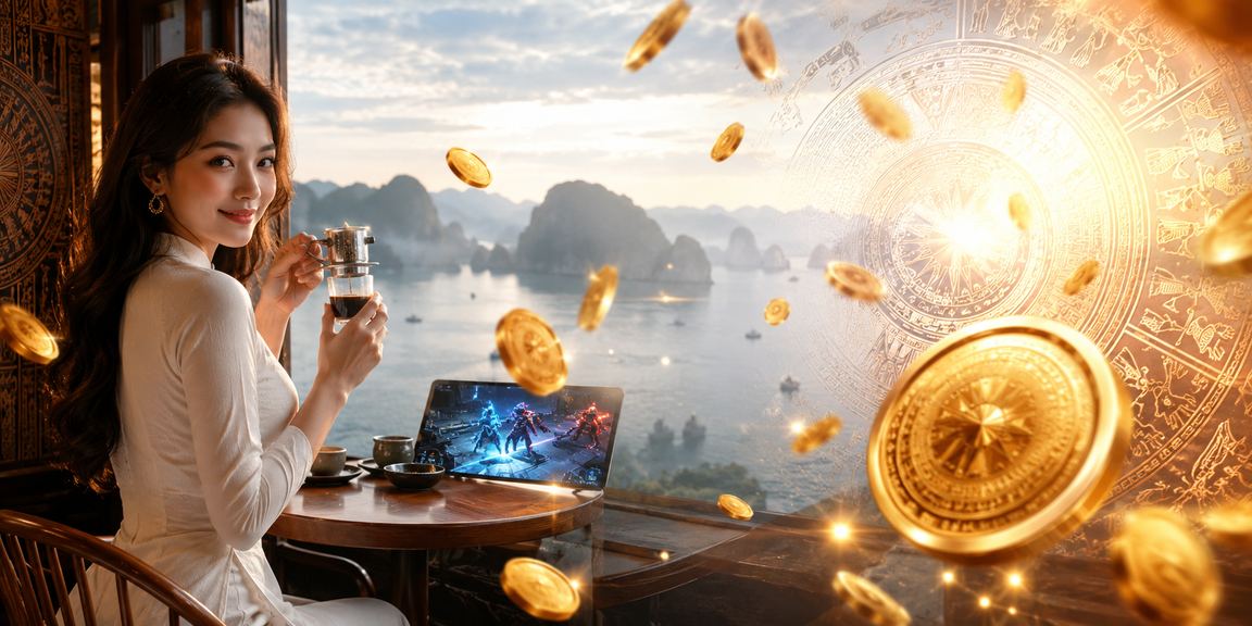 Người chơi thư giãn bên vịnh Hạ Long theo dõi trận đấu esports và đặt cược trực tuyến