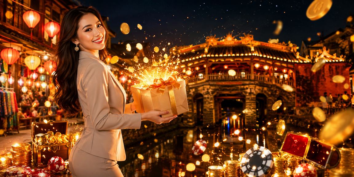Không khí chợ đêm Hội An lung linh gợi cảm giác vui tươi và an toàn khi trải nghiệm giải trí trực tuyến